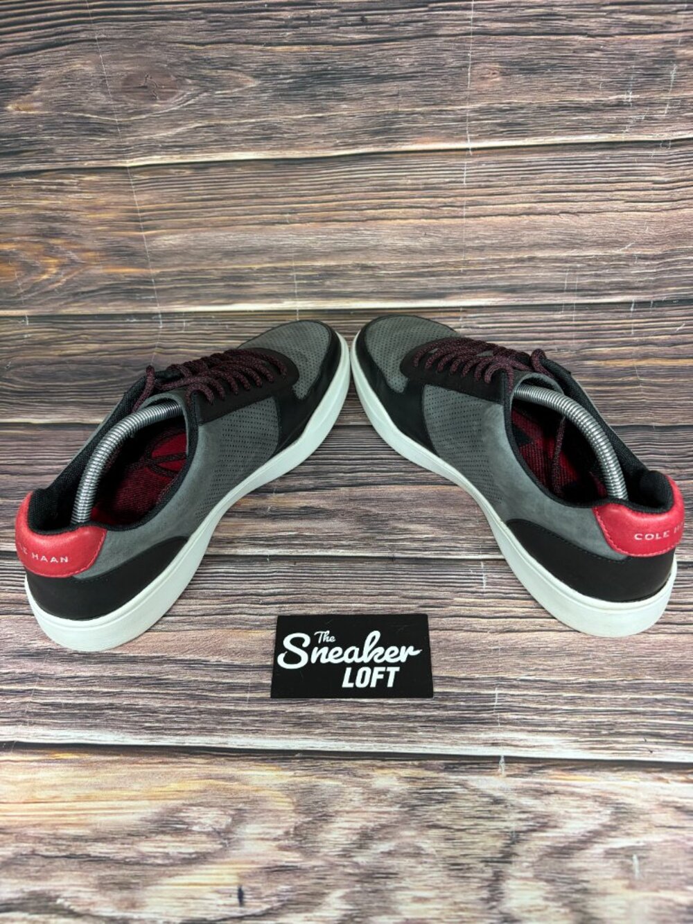 Cole Haan Grand Crosscourt Modern Perforated Gray Lace Up Shoes Size 10 - Picture 5 of 8